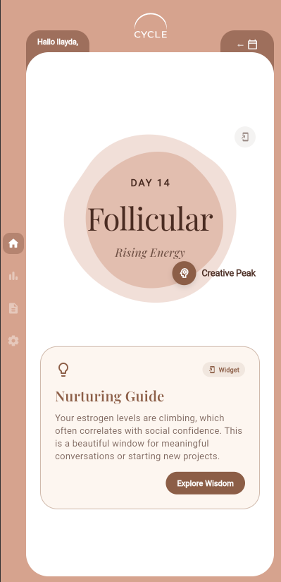 CYCLE App im Clay-Theme