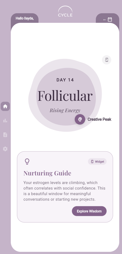 CYCLE App im Lavender-Theme